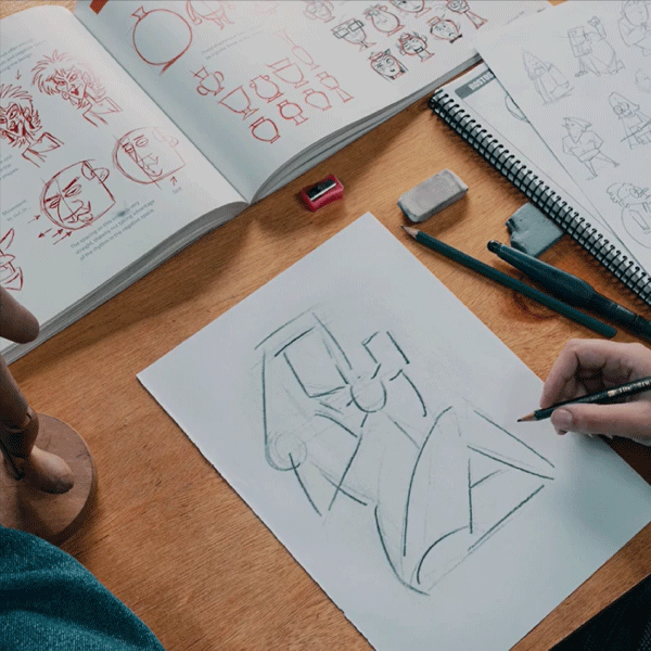 curso de desenho em ilustração em Blumenau - construção parte 1